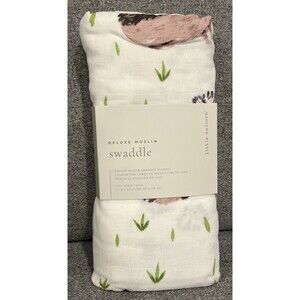 Little Unicorn Hedgehog Rayon Muslin Baby Swaddling Blanket Oversized 47x47 New